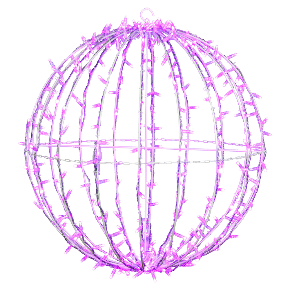 324 Light x 30 in. Pink Twinkle LED Sphere