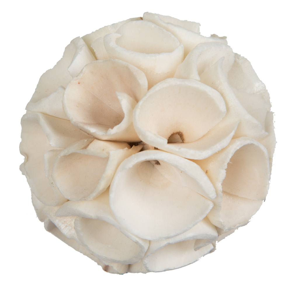 2.4 in. Sola Crape Ball Artificial Flowers, Natural - 50 Piece per Pack