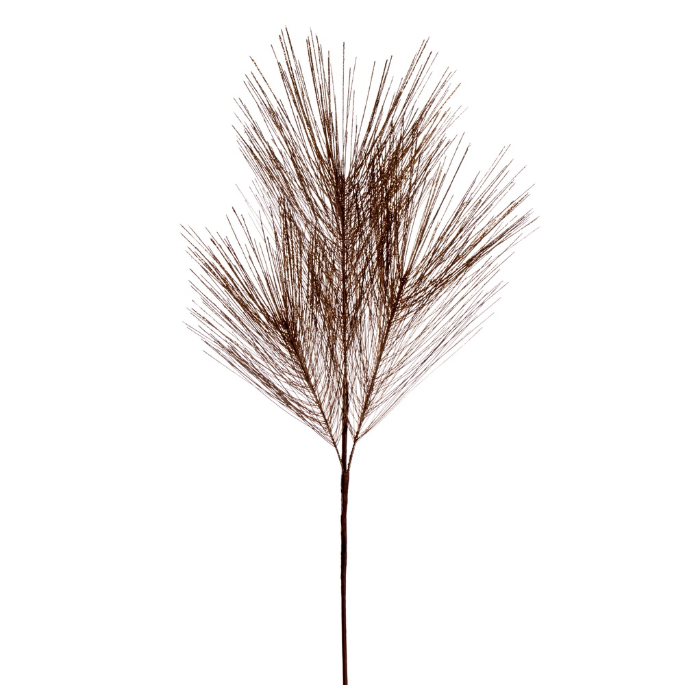 25 in. Metallic Pine Needle Spray, Gold - Pack of 2