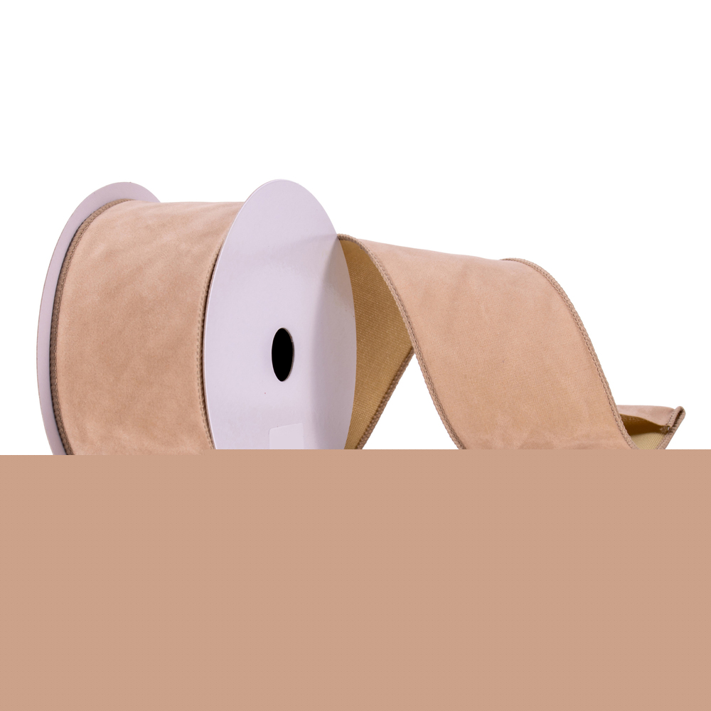2.5 in. x 10 Yards Beige Ribbon