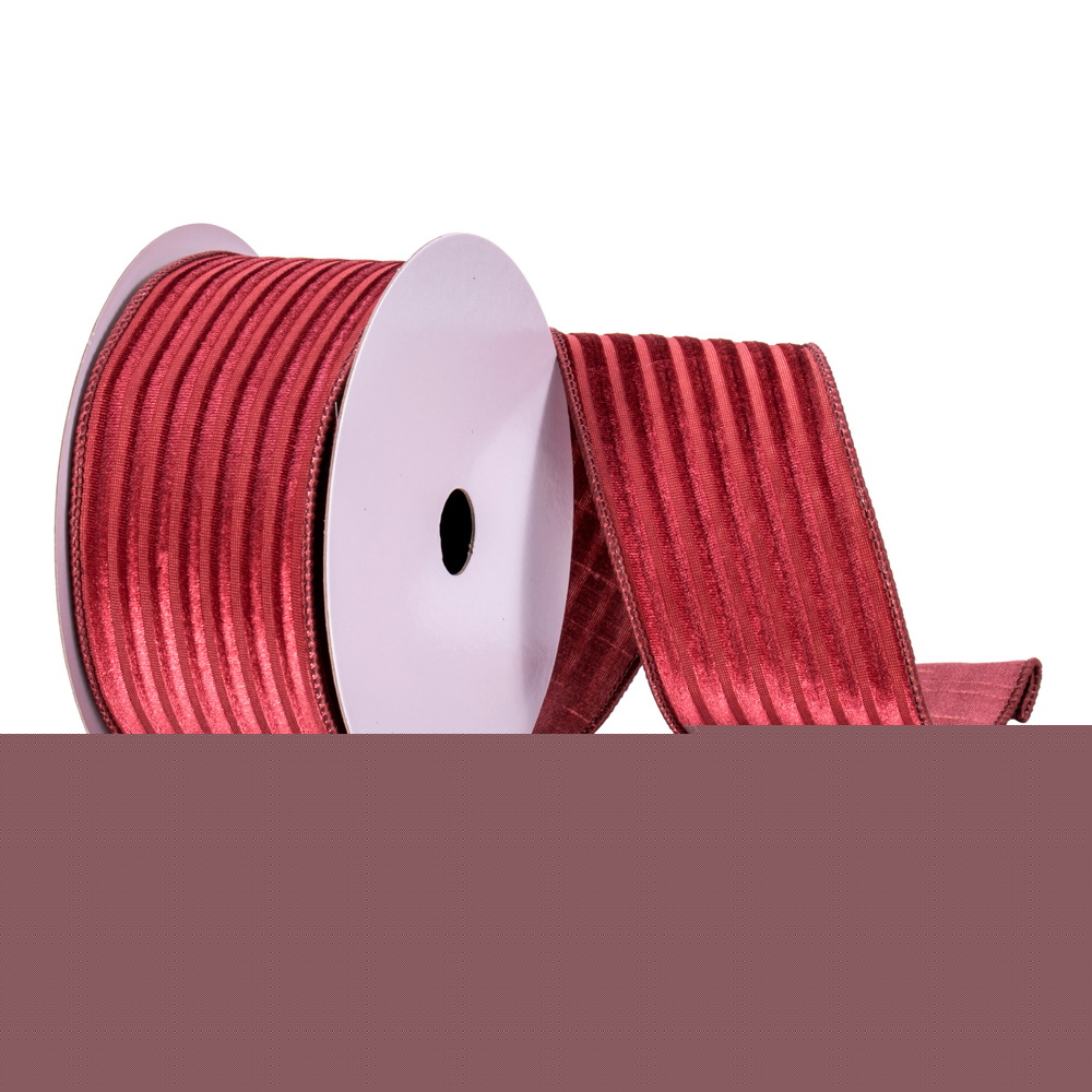 2.5 in. x 10 Yards Mauve Mesh & Velvet Ribbon