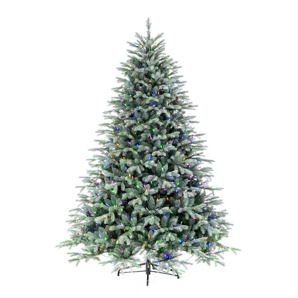 DT216268LEDCC 6.5 ft. x 58 in. Imperial Blue Spruce Artificial Christmas Tree, LED Color Changing Coaxial Connect Mini Lights, Green -  Vickerman