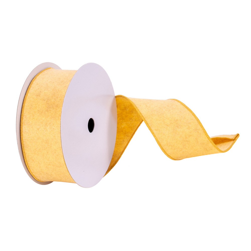 2.5 in. x 10 Yards Mustard Felt Ribbon
