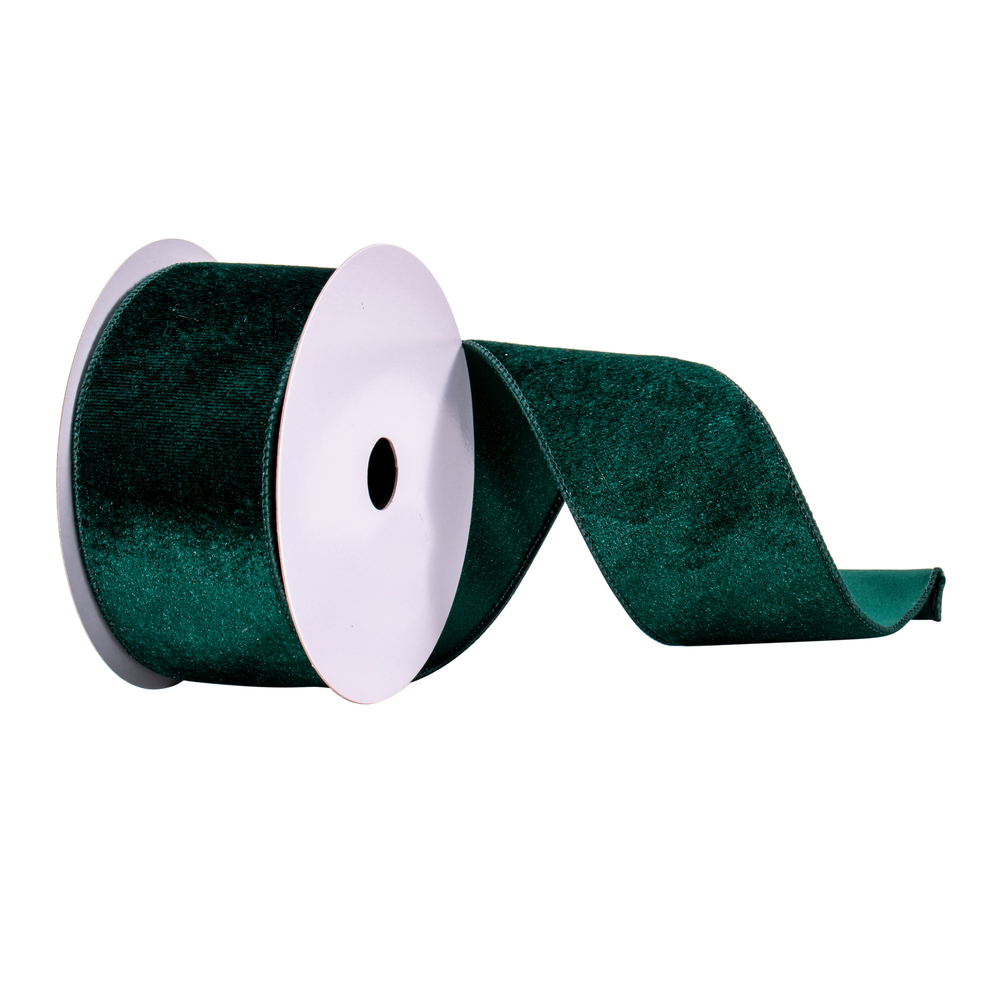 2.5 in. x 10 Yards Sea Blue & Velvet Ribbon
