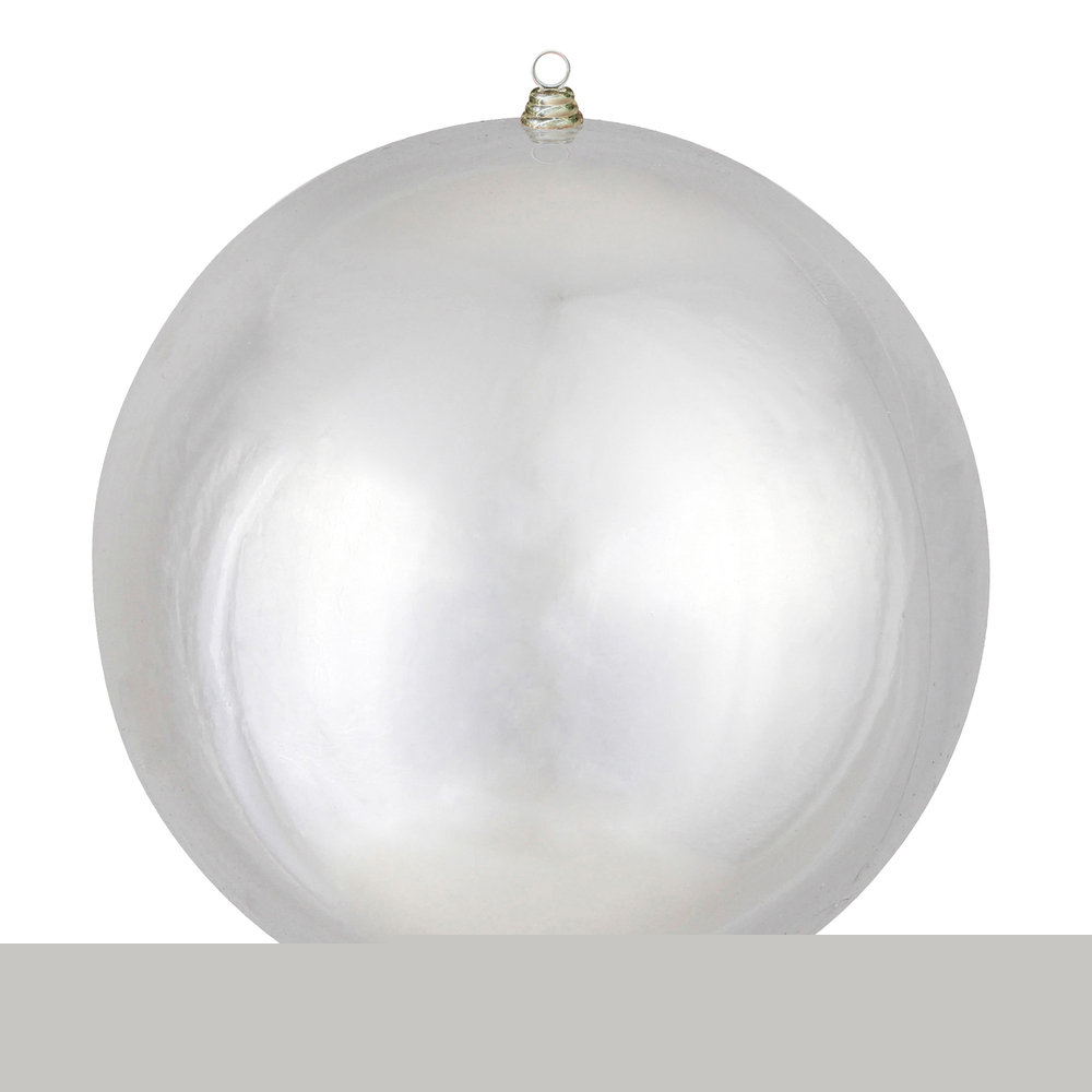 24 in. Giant Silver Shiny Ball Ornament