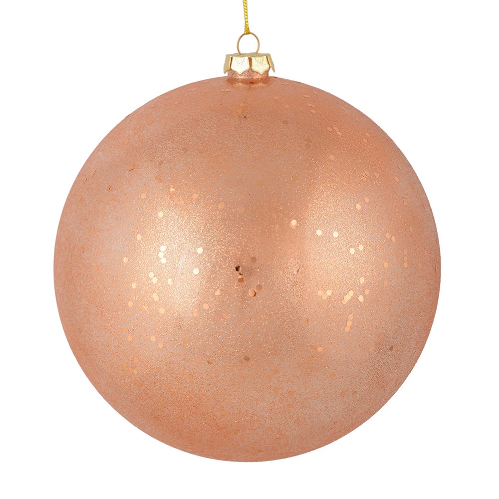3 in. Glitter Clear Ball, Rose Gold - 12 per Bag