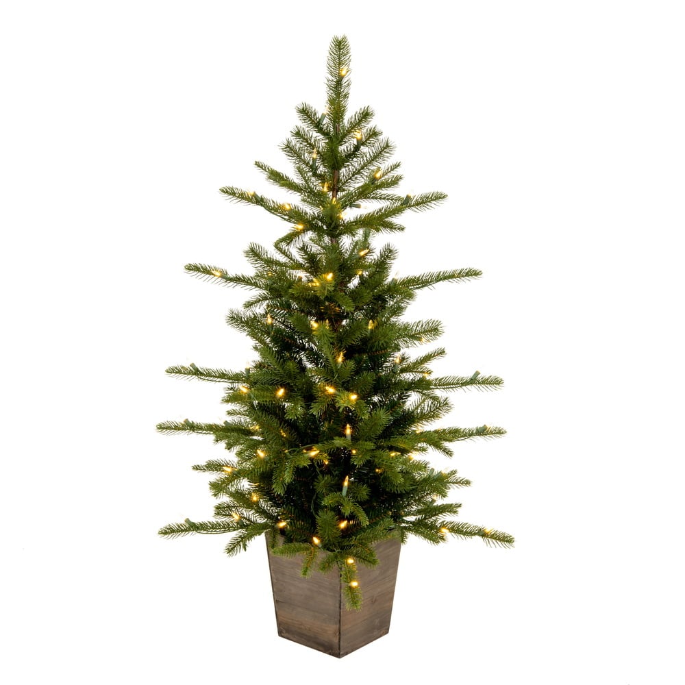 G215051LED 4 ft. x 30 in. Winston Spruce Green Artificial Christmas Tree with Dura-Lit 100 Warm White Lights -  Vickerman