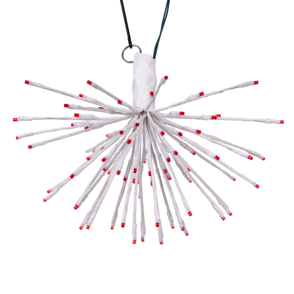 16 x 14 in. 80 Starburst LED Wide Angle Light, White & Red