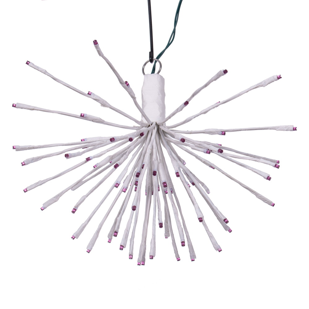16 x 14 in. 80 Starburst LED Wide Angle Light, White & Purple
