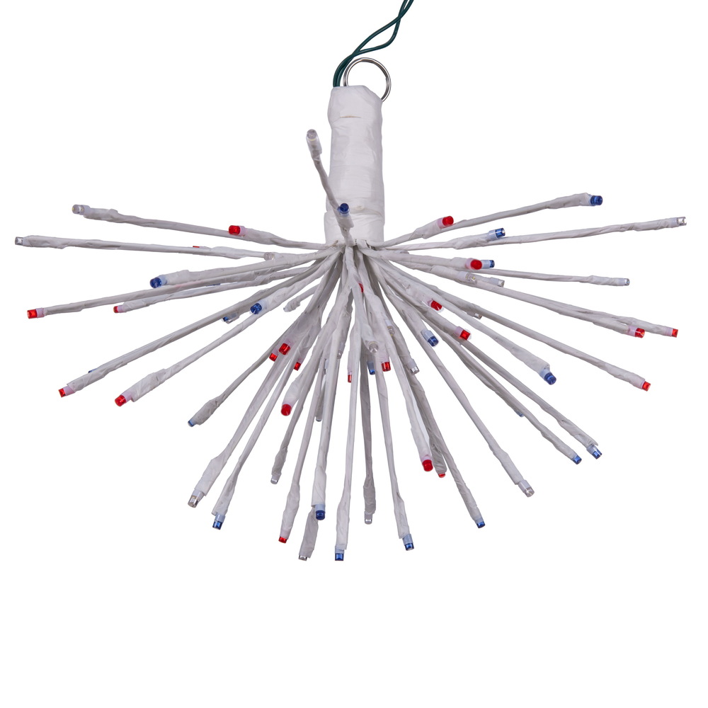 16 x 14 in. 80 Starburst LED Wide Angle Light, Red, White & Blue