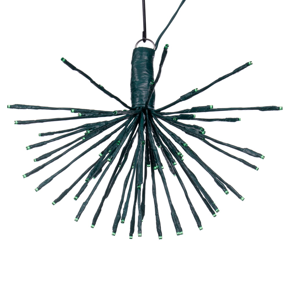 16 x 14 in. 80 Starburst LED Wide Angle Light, Green & Green