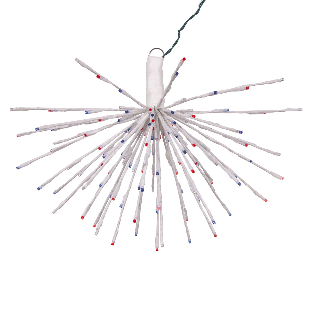 X21W195 24 x 20 in. 160 Starburst LED Wide Angle Light, Red, White & Blue