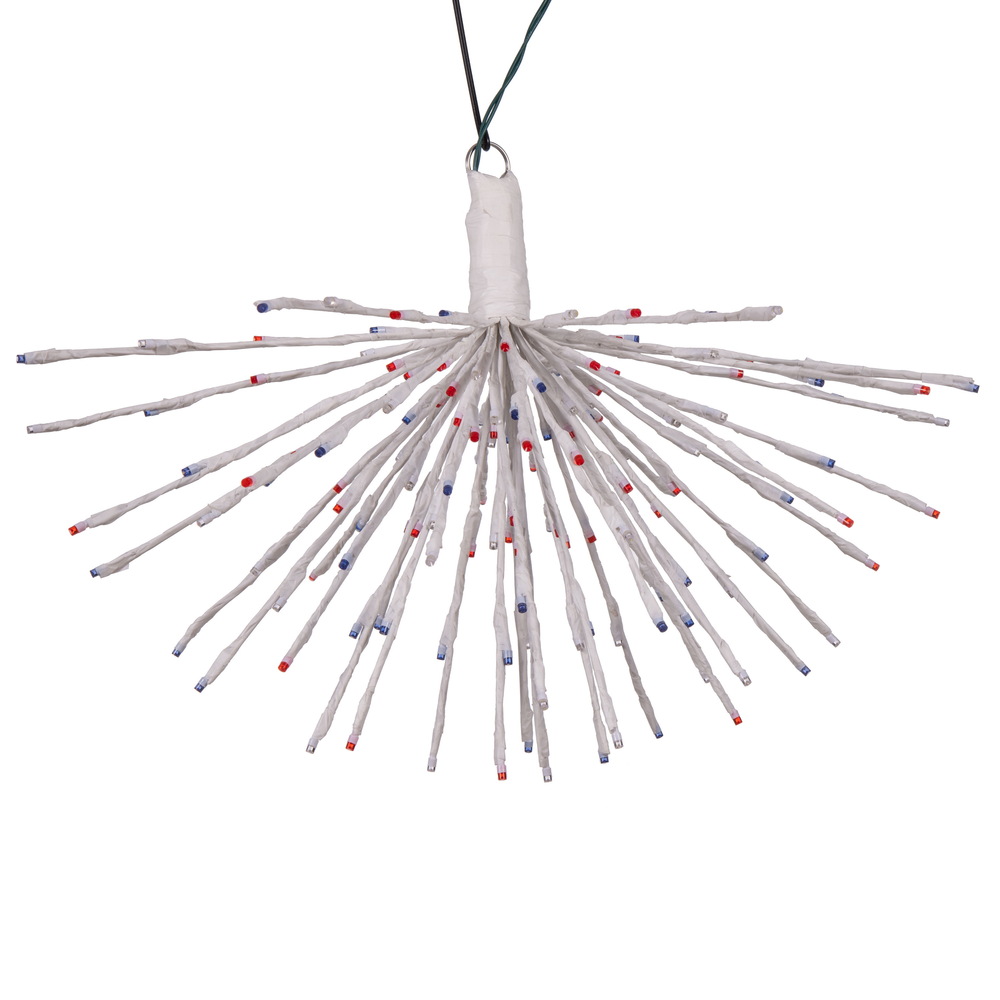 X21W195T 24 x 20 in. 160 Starburst Twinkle LED Wide Angle Light, Red, White & Blue