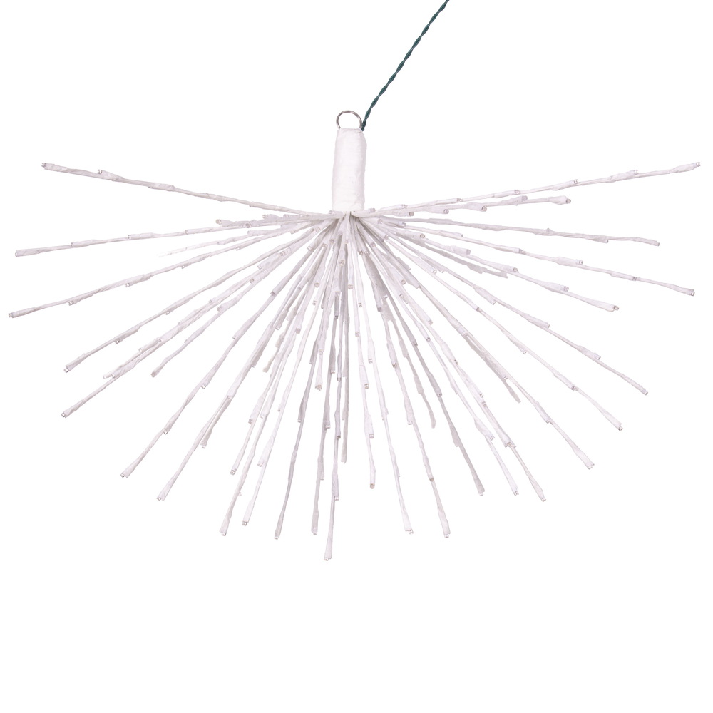 32 x 28 in. 240 Starburst Twinkle LED Wide Angle Light, White & Pure White