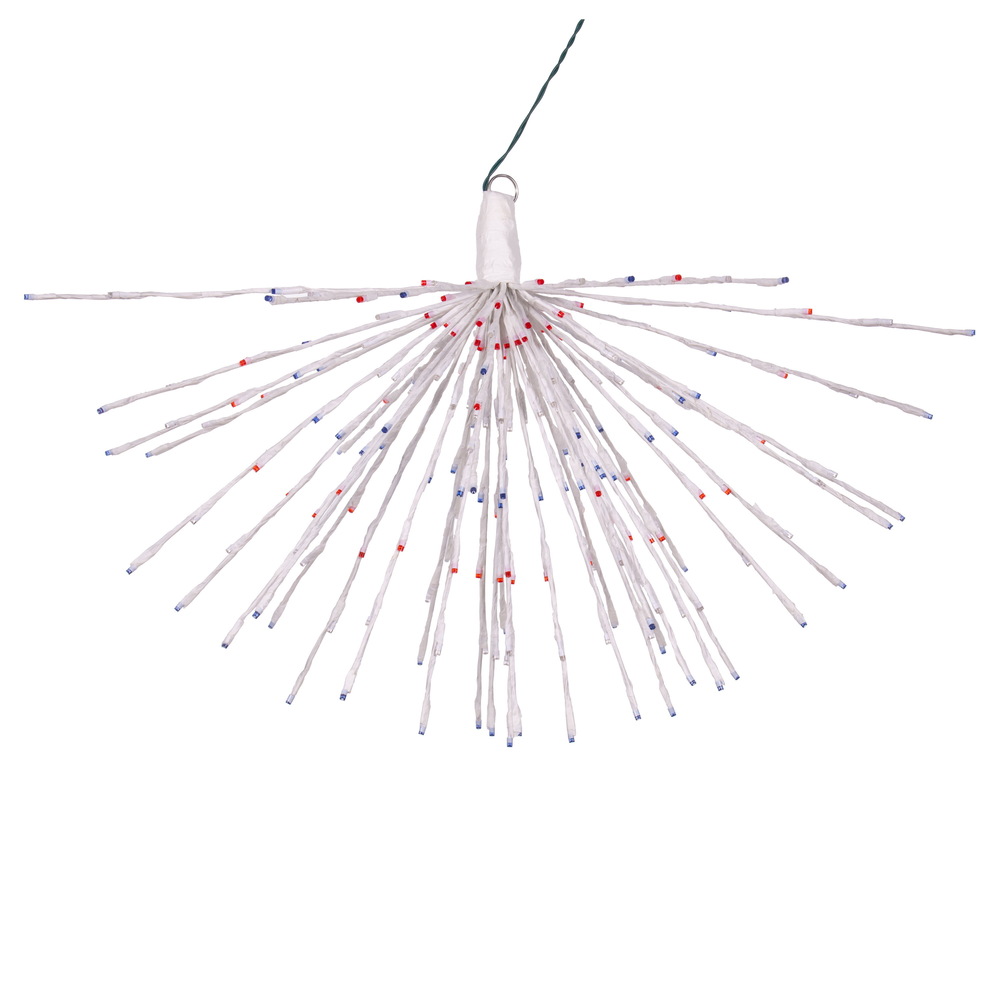 X21W255T 32 x 28 in. 240 Starburst Twinkle LED Wide Angle Light, Red, White & Blue