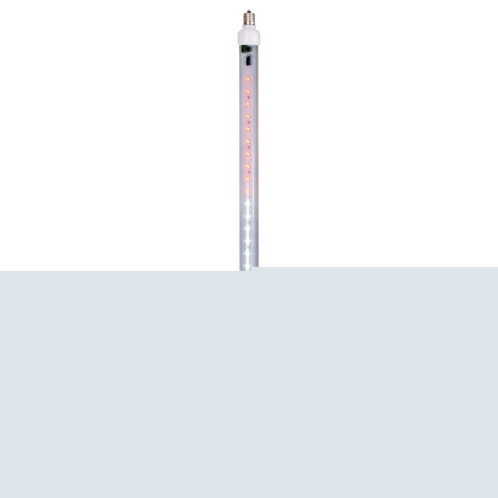 24 in. Red, White & Green C9 LED SnowFall Tube - Pack of 5