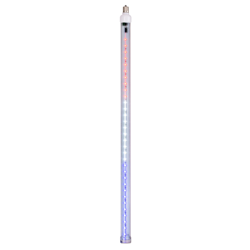 24 in. Red, White & Blue C9 LED SnowFall Tube - Pack of 5