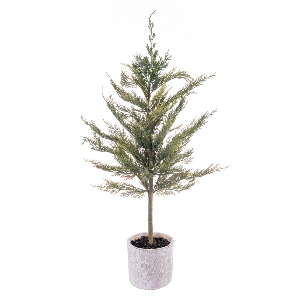 34 in. Artificial Green Cedar Sapling