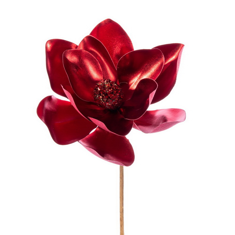 13 in. Red Magnolia Pick - Pack of 3