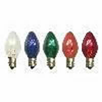 C7 Ceramic 130V 5W Bulbs, Multicolor - Pack of 25