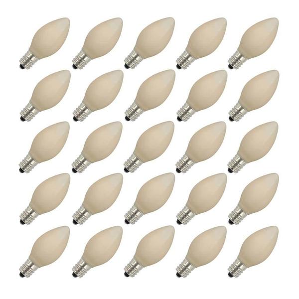 V471751-25 130V 5 watt C7 Ceramic White Replacement Bulb - Pack of 25