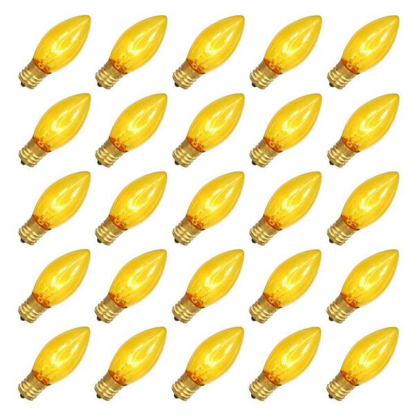 Picture of Vickerman V472138-25 7 watt 130V C9 Transparent Gold Replacement Bulb - Pack of 25