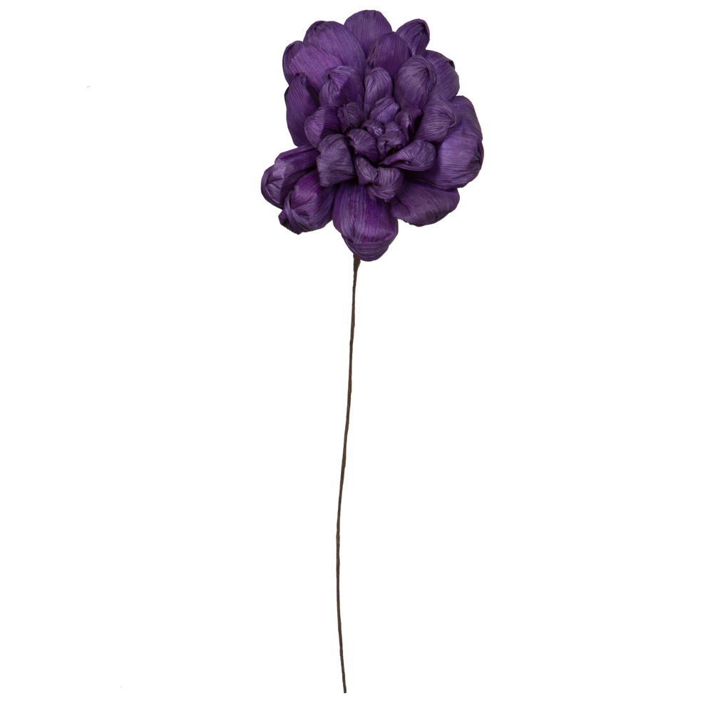 6 in. Maize Dahlia On Stem Artificial Flowers, Violet - 18 in. - 6 per Bag