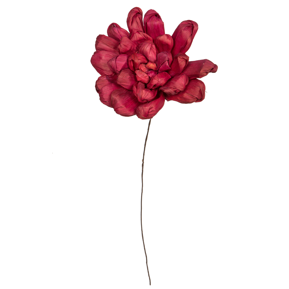 6 in. Maize Dahlia Stem Artificial Flowers, Bordeaux - 18 in. - 6 per Bag