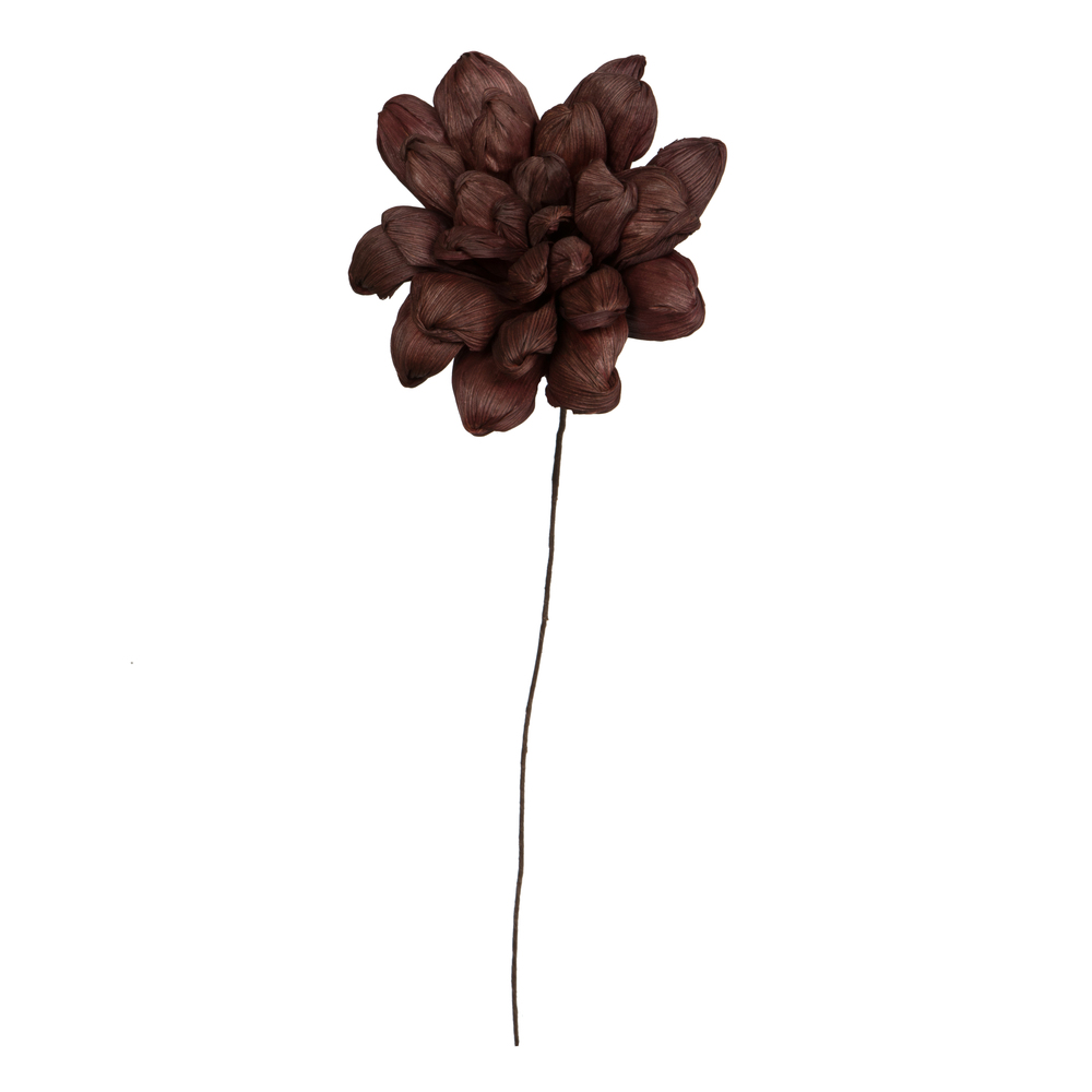 6 in. Maize Dahlia On Stem Artificial Flower, Brown - 18 in. - 6 per Bag