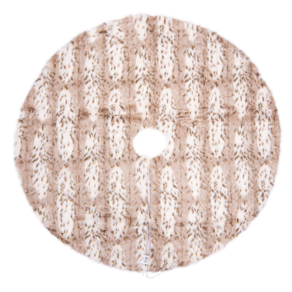 72 in. Iberian Faux Fur Tree Skirt, White