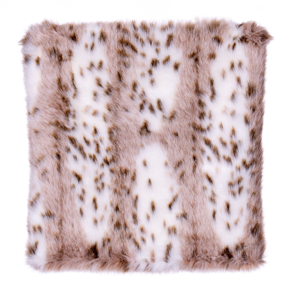 18 x 18 in. Iberian Faux Fur Pillow, White