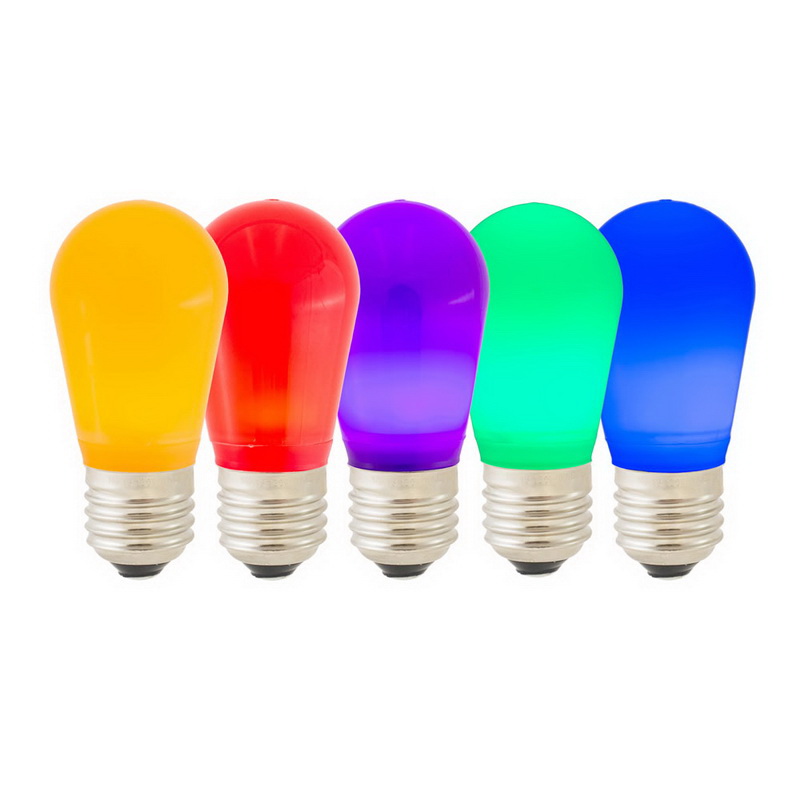 Picture of Vickerman X14SC00-5 S14 LED E26 Base Ceramic Bulb, Multicolor - Pack of 5