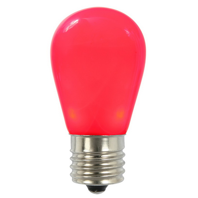 Picture of Vickerman X14SC03-5 S14 LED E26 Base Ceramic Bulb, Red - Pack of 5