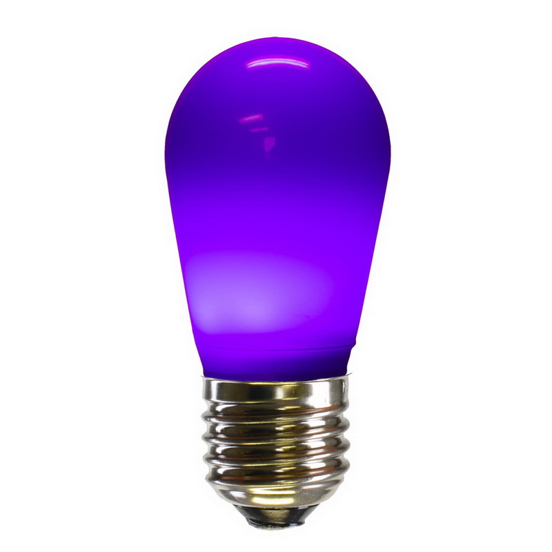 Picture of Vickerman X14SC06-5 S14 LED E26 Base Ceramic Bulb, Purple - Pack of 5