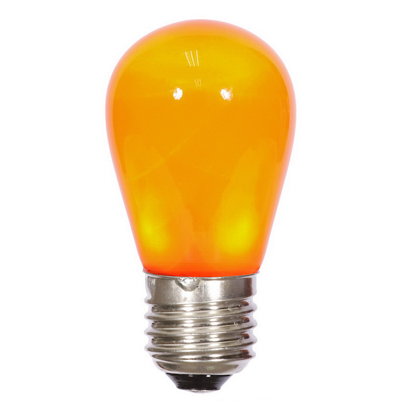 Picture of Vickerman X14SC08-5 S14 LED E26 Base Ceramic Bulb, Orange - Pack of 5