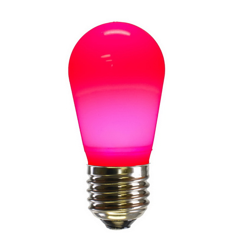 Picture of Vickerman X14SC09-5 S14 LED E26 Base Ceramic Bulb, Pink - Pack of 5