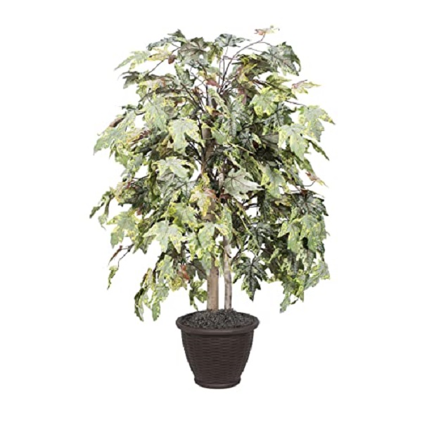 4 ft. Artificial Frosted Maple Series Tree, Green