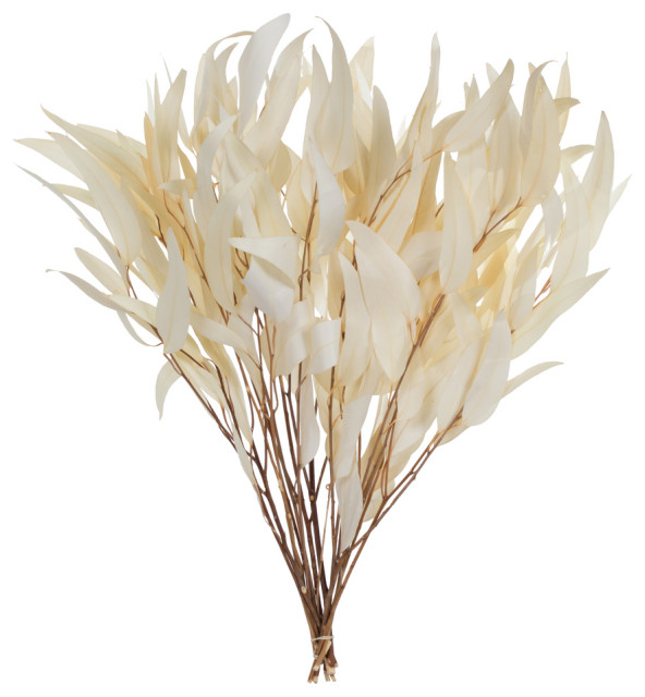 3.5 oz 18 in. Weeping Willow Eucaluptus Bundle, Bleached