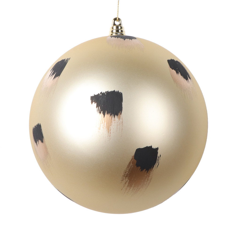 Picture of Vickerman MT221138 6 in. Brush Strokes Ball, Champagne - 2 per Bag