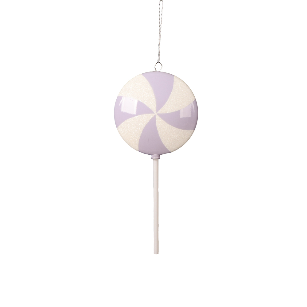 9 in. Flat Lollipop Ornament, Pastel Lavender - 6 per Bag