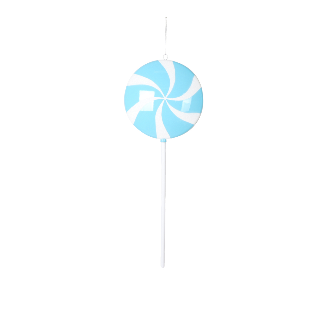 26 in. Flat Lollipop Ornament, Baby Blue