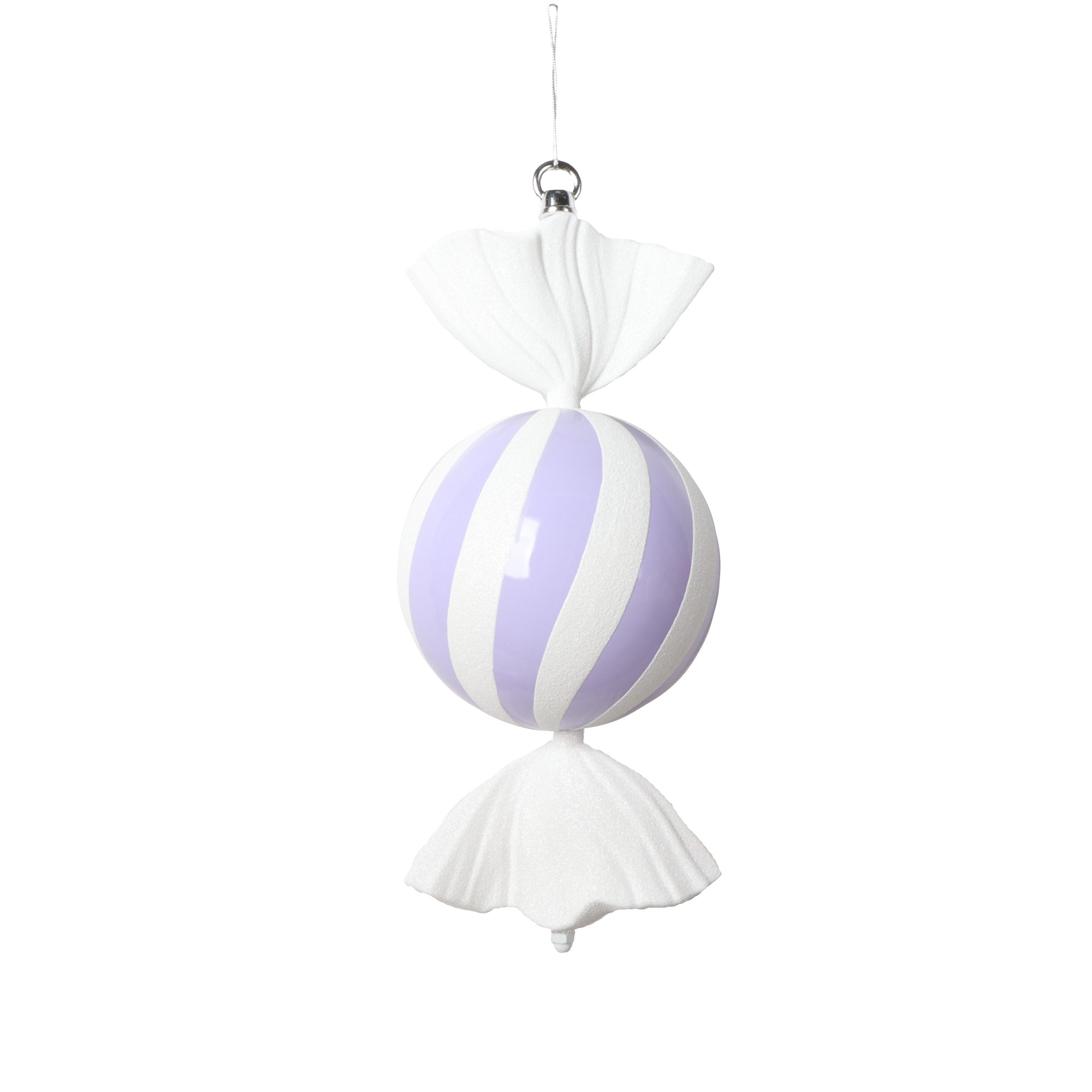 Picture of Vickerman MT227766 13 in. Round Swirl Candy Ornament, Pastel Lavender