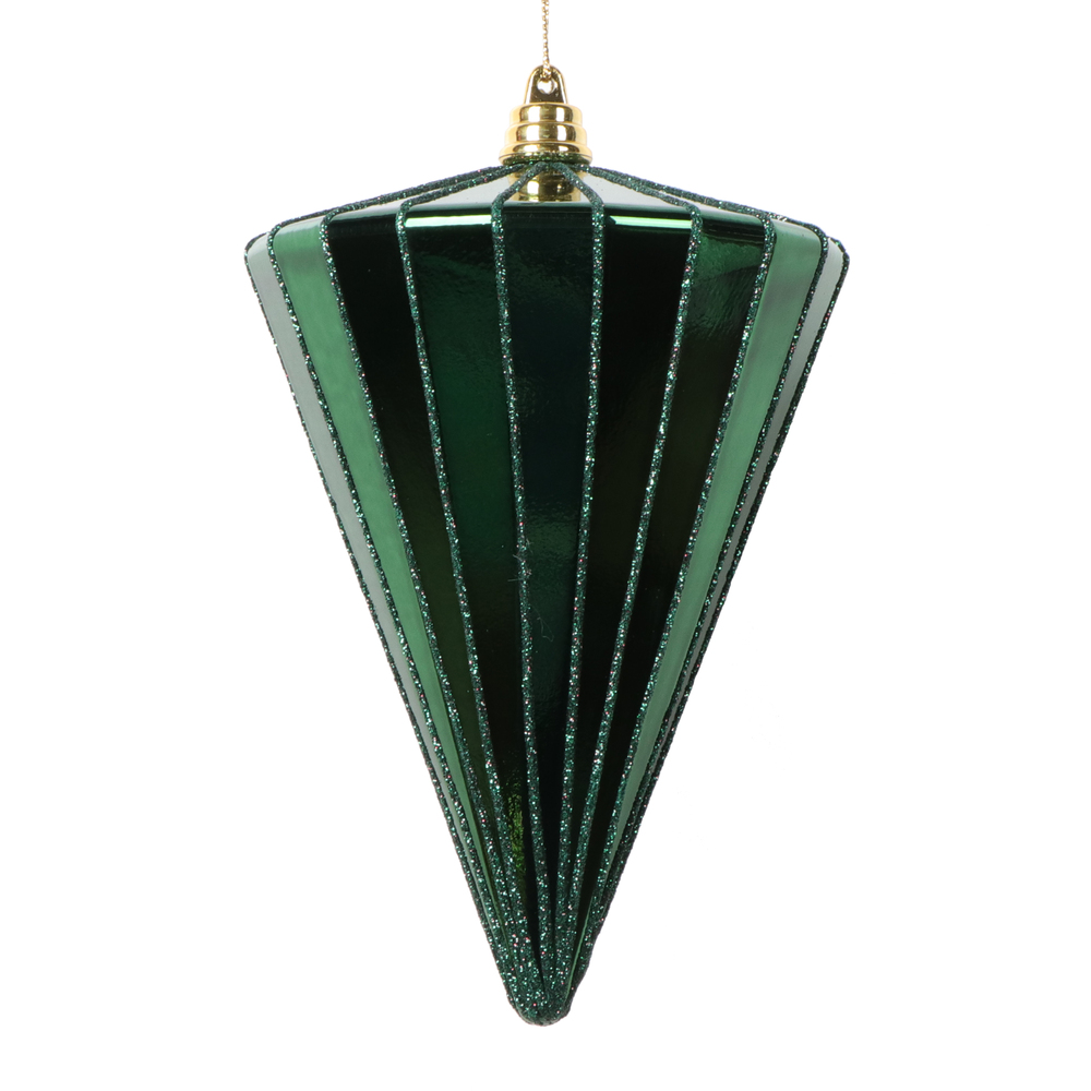 Picture of Vickerman MT224144 6 in. Shiny Cone Ornament, Seafoam Green - 3 per Bag