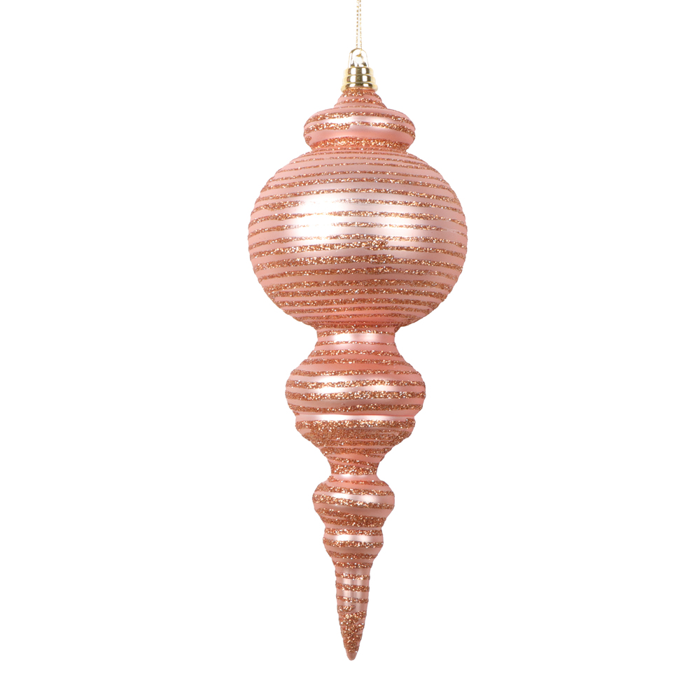Picture of Vickerman MT224558 10 in. Matte Cone Ornament, Rose Gold - 2 per Bag