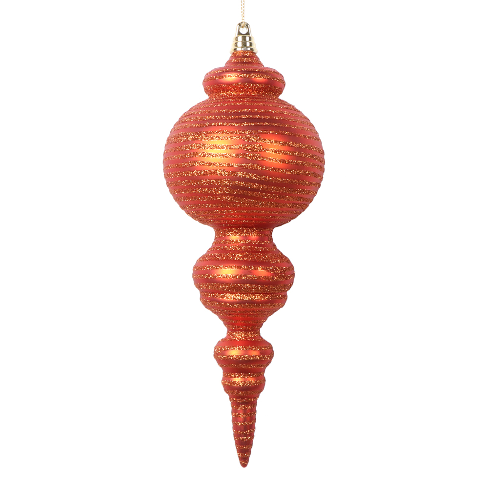 10 in. Matte Cone Ornament, Burnish Orange - 2 per Bag
