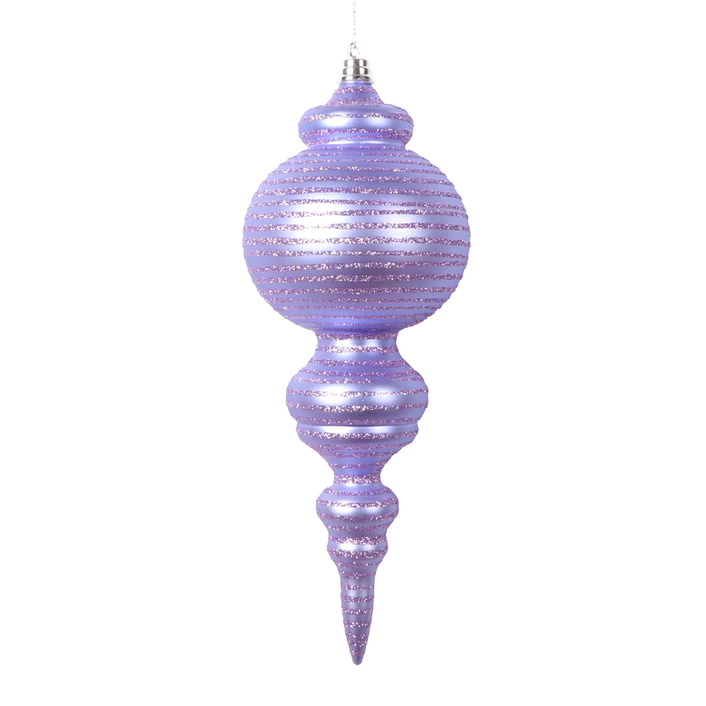 Picture of Vickerman MT224586 10 in. Matte Cone Ornament, Lavender - 2 per Bag