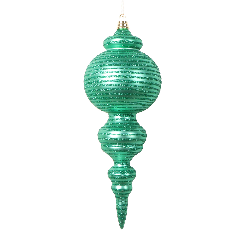Picture of Vickerman MT224544 10 in. Matte Cone Ornament, Seafoam Green - 2 per Bag