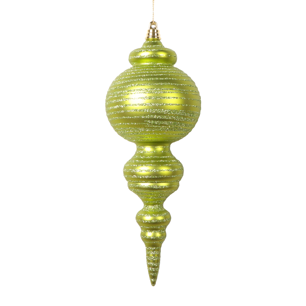 10 in. Matte Cone Ornament, Lime - 2 per Bag