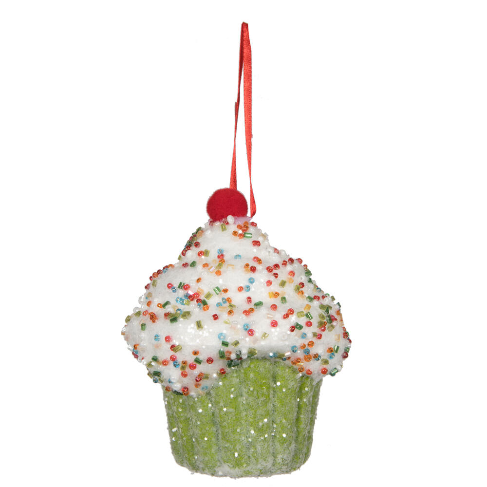 4.5 in. Cupcake Ornament, Lime - 2 per Bag