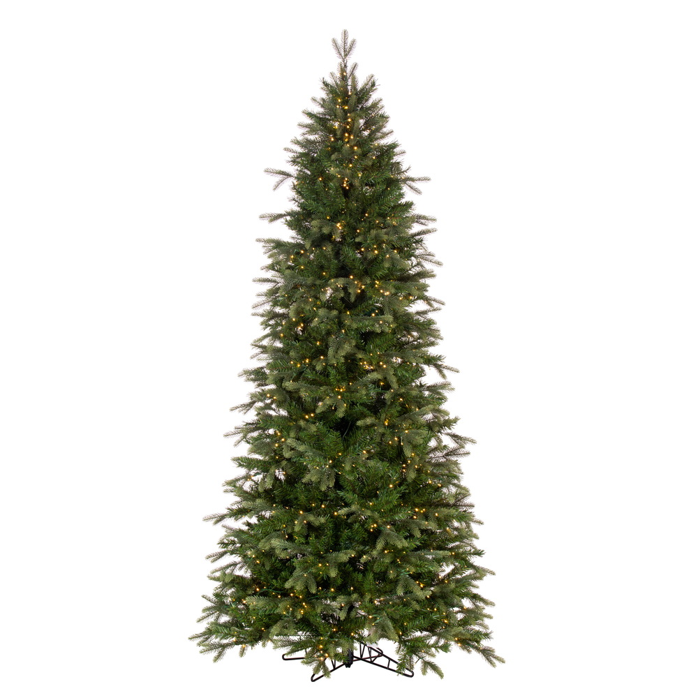 Picture of Vickerman K224081LED 9 ft. x 50 in. Douglas Fir Slim DuraLit 700 Warm White Christmas Tree, Green